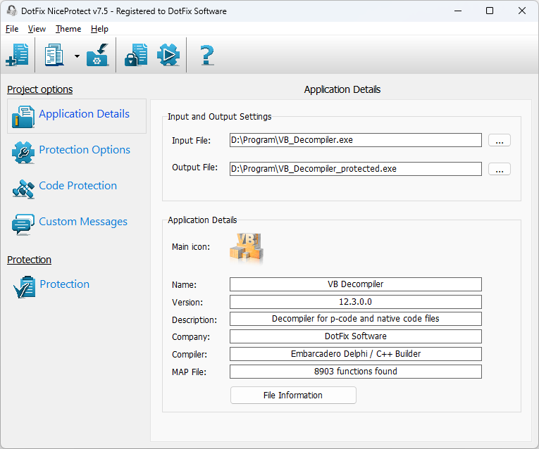 Screenshot of DotFix NiceProtect