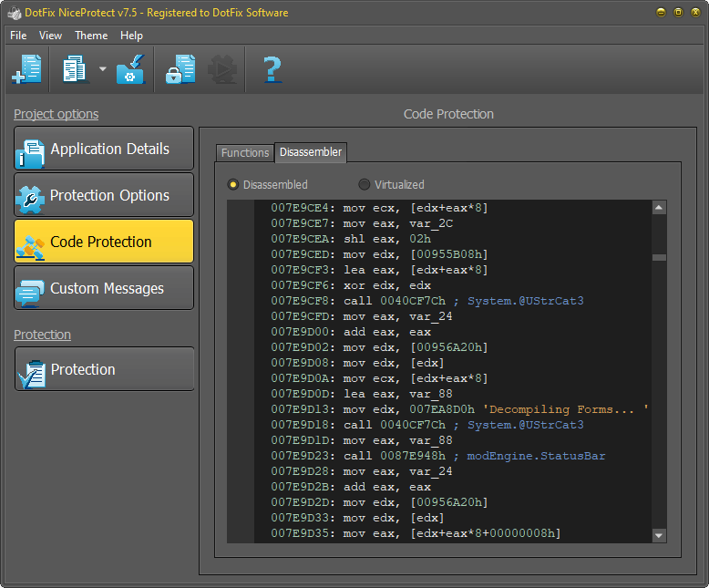 DotFix NiceProtect Disassembler