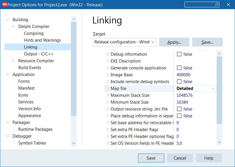 Delphi MAP File